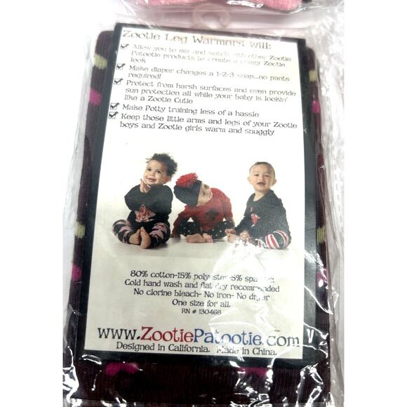 Zootie B. Little Leg Warmers Baby & Toddler Lot of 4 NEW One Size Brown Pink Red - Picture 11 of 11